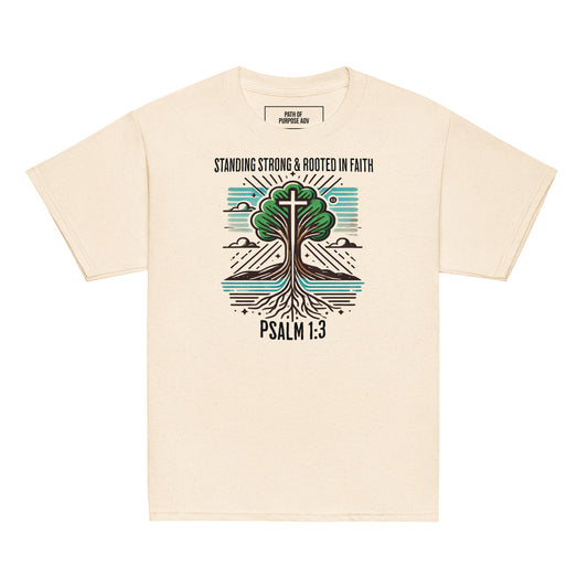 Rooted in Faith: Psalm 1:3 Youth Tee - Path of Purpose AdvPath of Purpose Adv