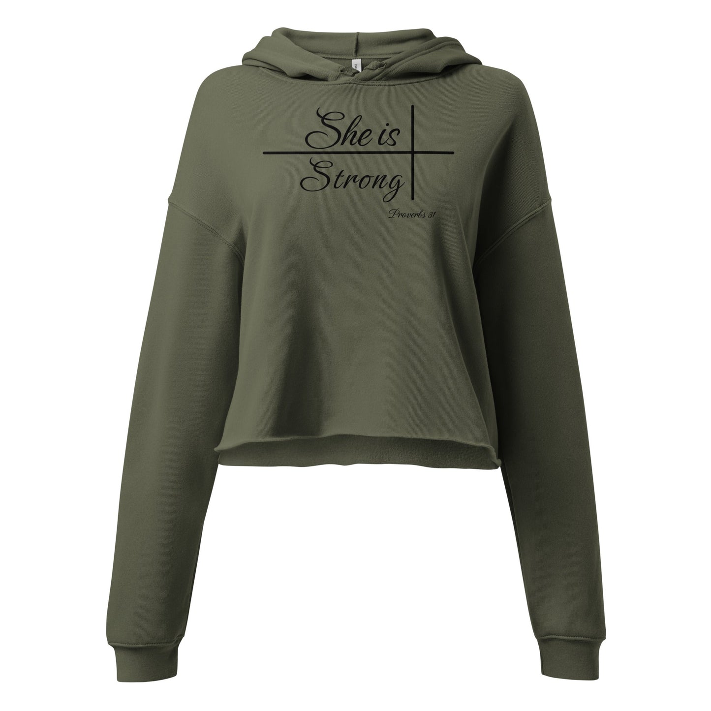 She is Strong Crop Top Hoodie - Path of Purpose AdvPath of Purpose Adv