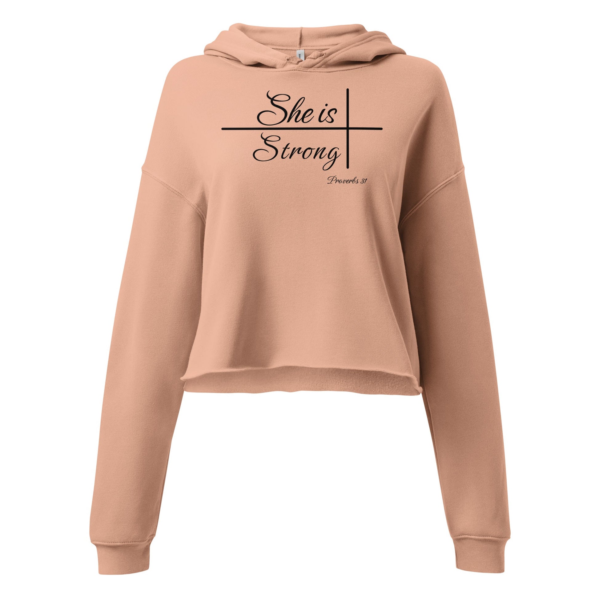 She is Strong Crop Top Hoodie - Path of Purpose AdvPath of Purpose Adv